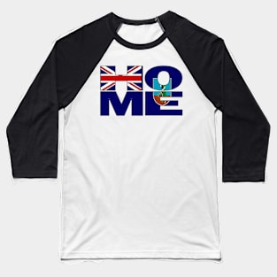 Montserrat Collections Flag Spelling HOME - Soca Mode Baseball T-Shirt